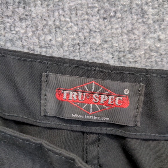Tru-Spec Men's Cargo Ripstop Tactical Pants Black XL Flat Front W/Tags - Picture 9 of 12